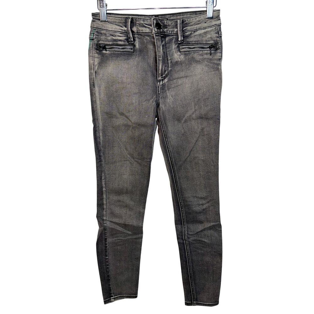 Abercrombie & Fitch Signature Ankle Straight Ultra High Rise Jeans Black Size 26